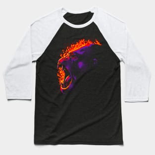 Gorilla on fire Baseball T-Shirt